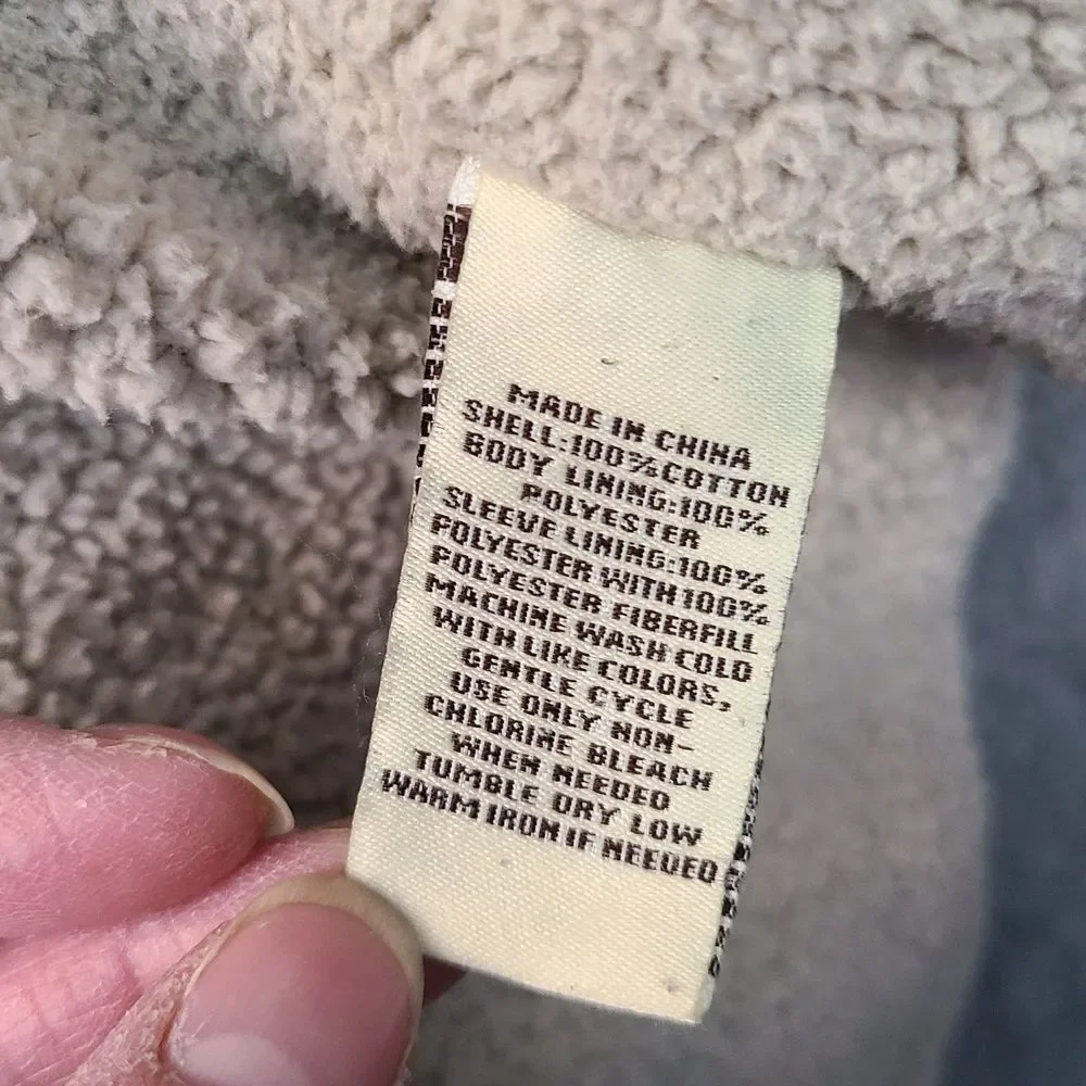 Levis  Sherpa Lined Flannel Shirt Men's L Shacket Jacket Green Plaid Workwear‎ - Picture 10 of 10